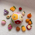 Montessori Crochet Fruit Puzzle Ball | Sensory Educational Toy for Toddlers | Handmade Learning Gift