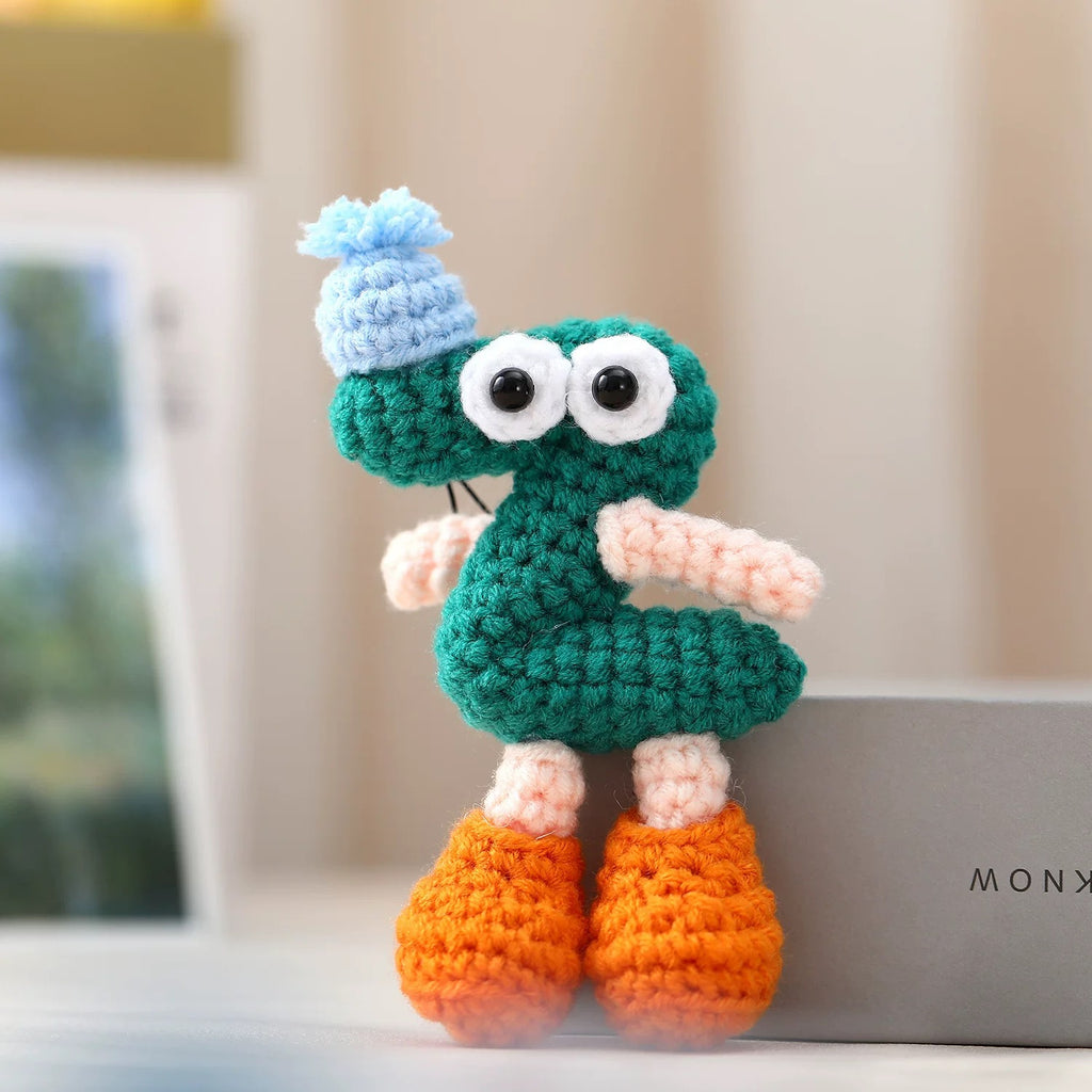 Crochet Letter Keychain, Personalized Initial Keychain, Amigurumi Alphabet Keyring, Kids Backpack Charm,Cute Crochet Gift for Teacher Friend