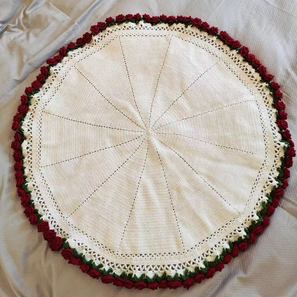 Pointed Rose Bouquet Blanket Crochet Kit