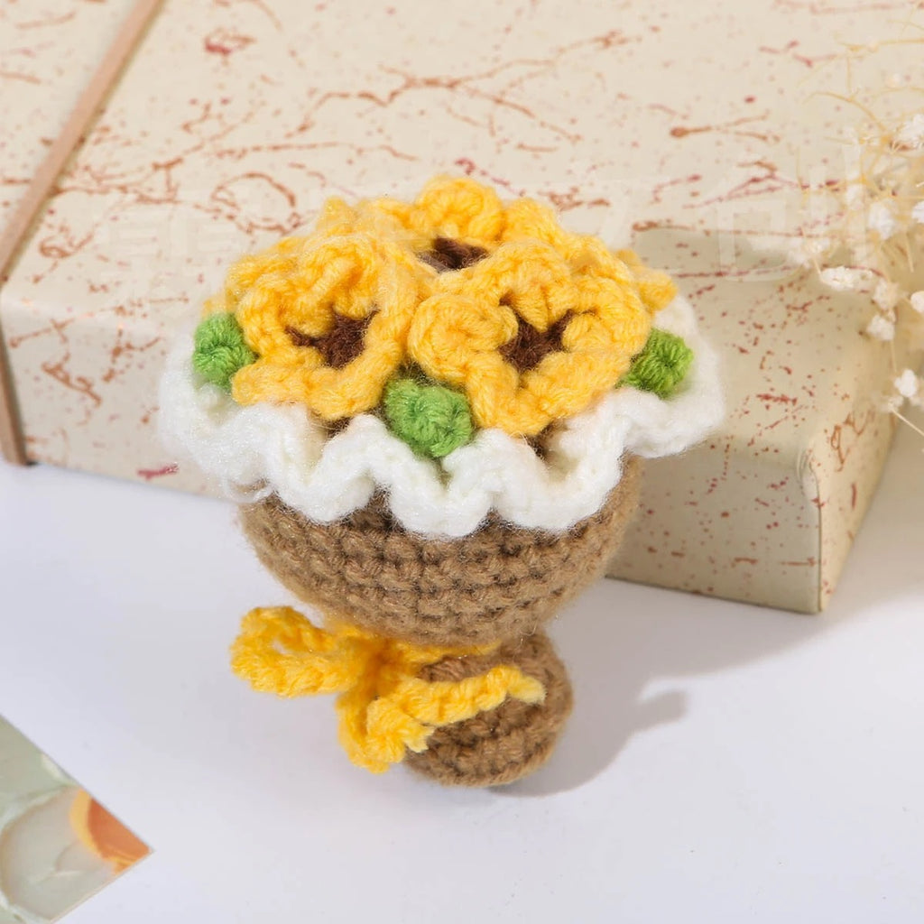 Handmade Crochet Mini Rose Bouquet, Handcrafted Flowers, Gift for Her, Mom, Anniversary, Valentine, Birthday Present