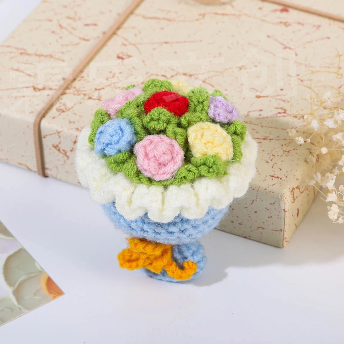 Handmade Crochet Mini Rose Bouquet, Handcrafted Flowers, Gift for Her, Mom, Anniversary, Valentine, Birthday Present