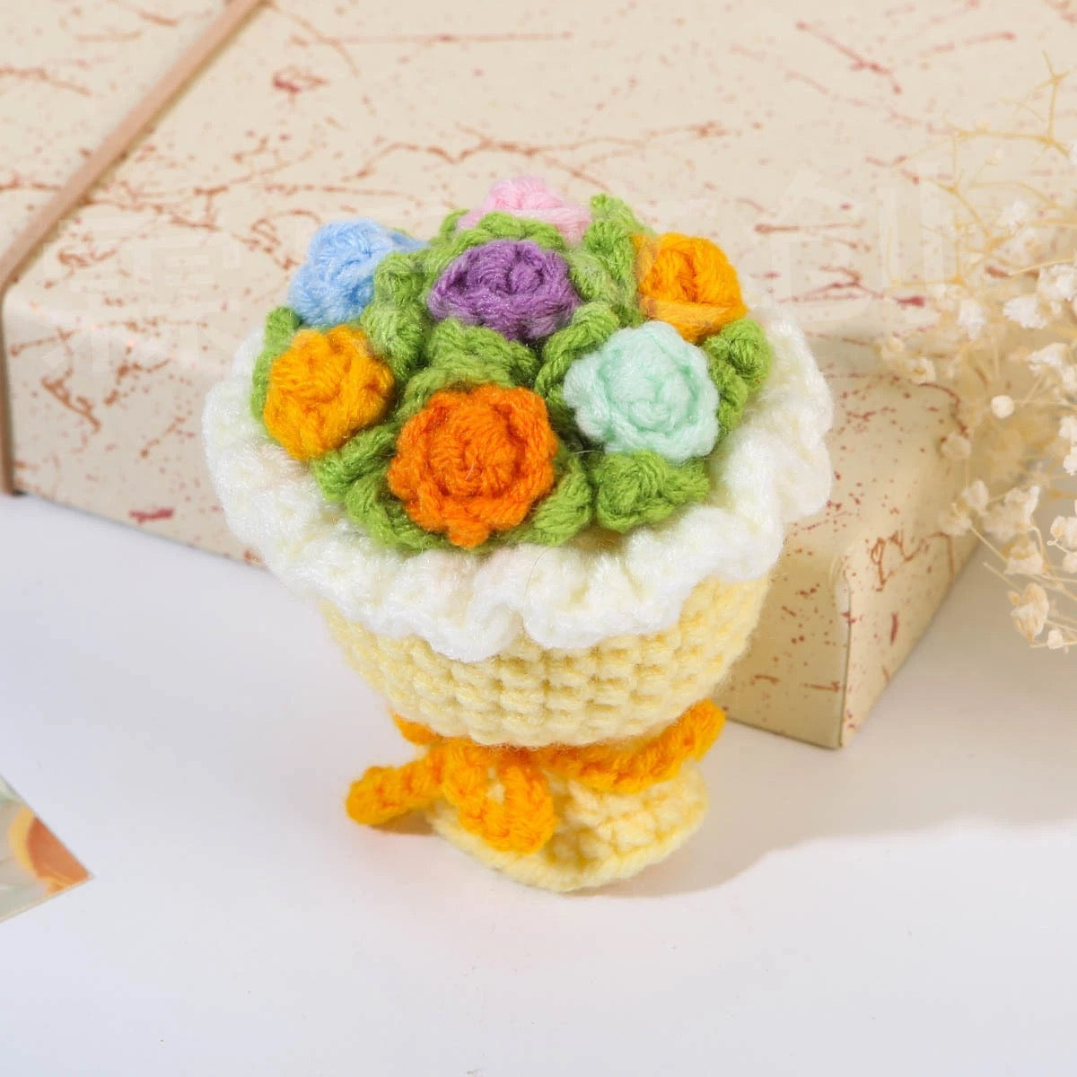 Handmade Crochet Mini Rose Bouquet, Handcrafted Flowers, Gift for Her, Mom, Anniversary, Valentine, Birthday Present