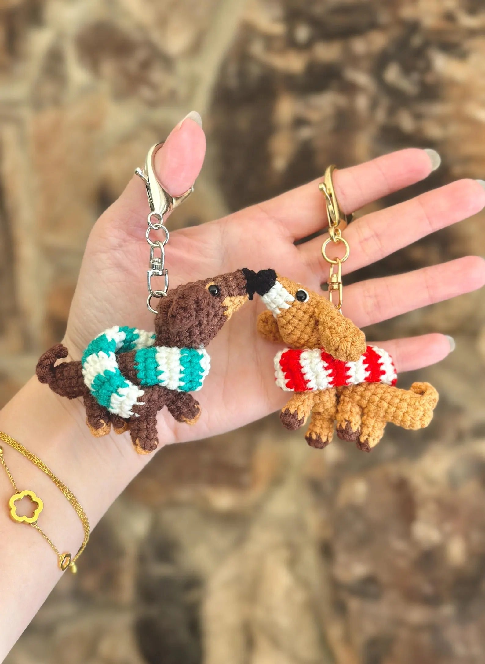 Dog puppy Dachshund Keychains mother's day gift Crochet Kit