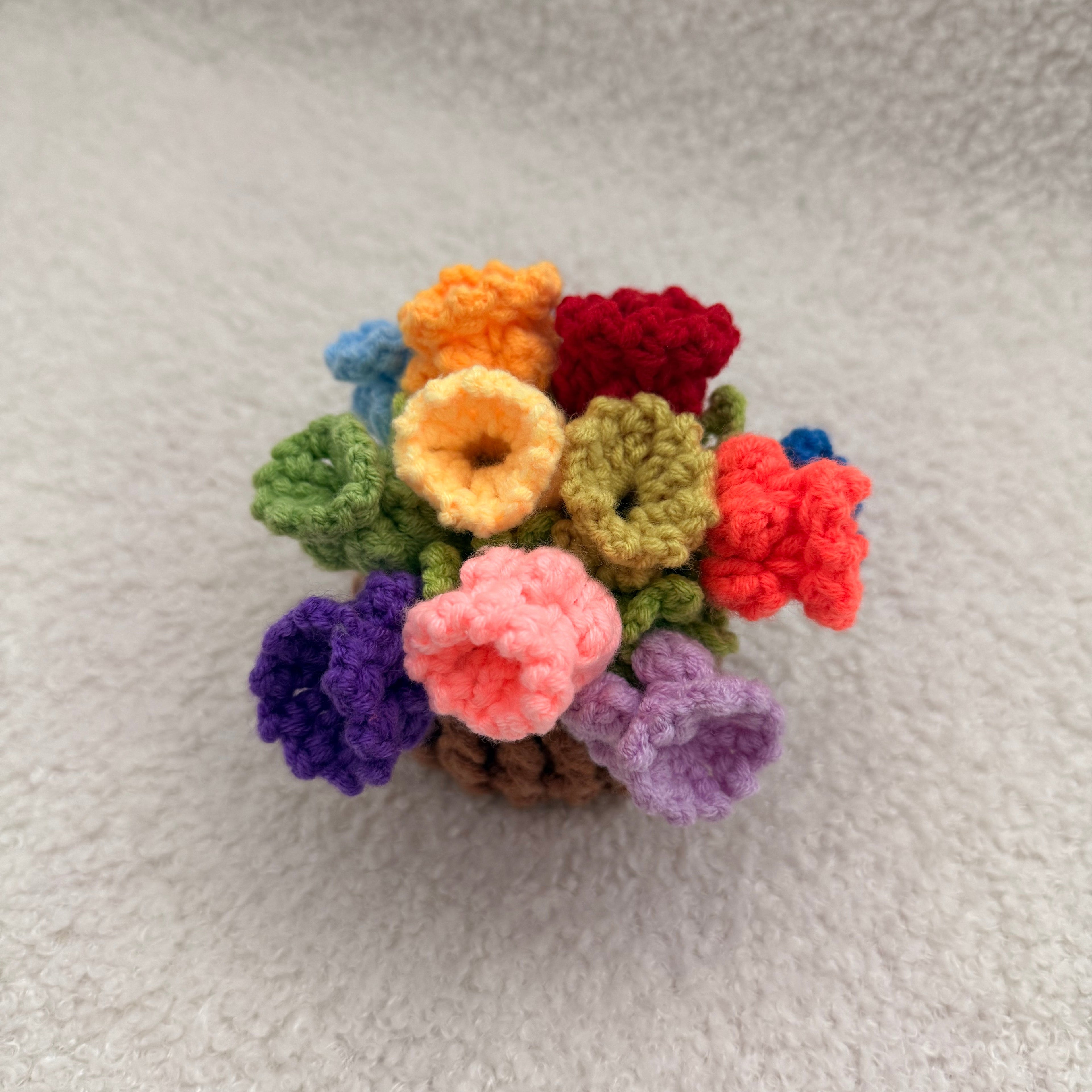 Rainbow Rose Bouquet Coasters Crochet Kit