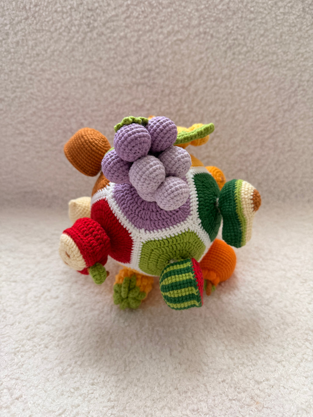 Montessori Crochet Fruit Puzzle Ball | Sensory Educational Toy for Toddlers | Handmade Learning Gift