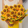 Crochet Sunflower Bouquet Blanket, Handmade Crochet Bouquet Blanket, Sunflower Break Blanket, Knitted Bouquet, Birthday/Wedding Gift