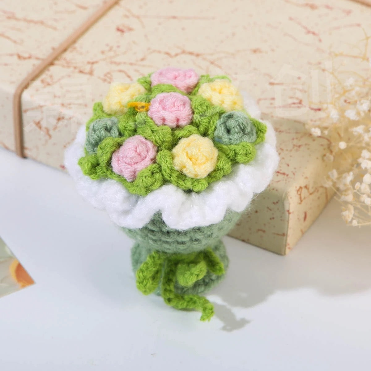 Handmade Crochet Mini Rose Bouquet, Handcrafted Flowers, Gift for Her, Mom, Anniversary, Valentine, Birthday Present