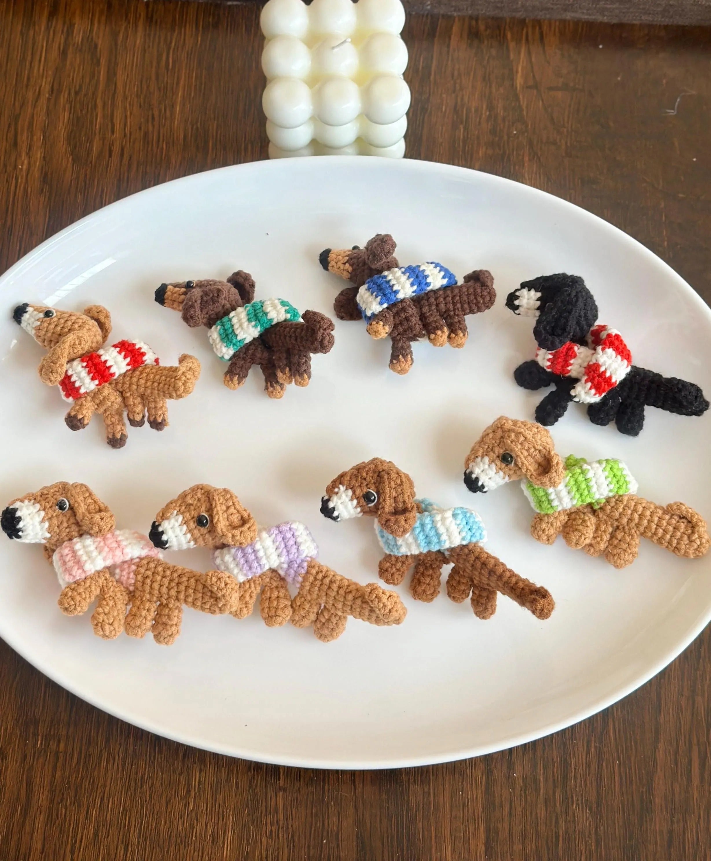Dog puppy Dachshund Keychains mother's day gift Crochet Kit