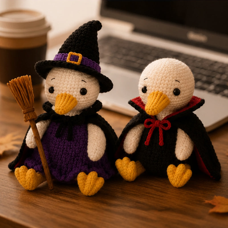 Halloween Mini Amigurumi Duck Doll Crochet Kit