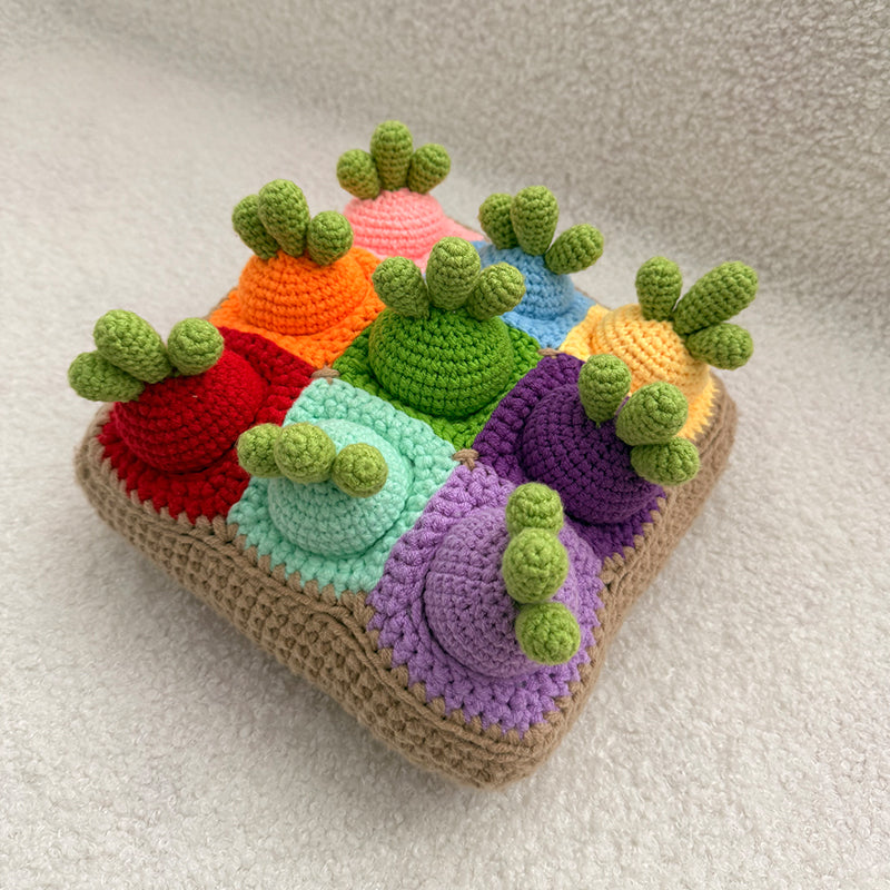 Crochet Carrot Pulling Toy | Montessori Inspired Toy | Montessori Crochet Carrot Pulling Toys for Babies 6-36 Months | Handmade Crochet Fine Motor Learning Toy | Easter Gift For Toddlers | Developmental Birthday Gifts