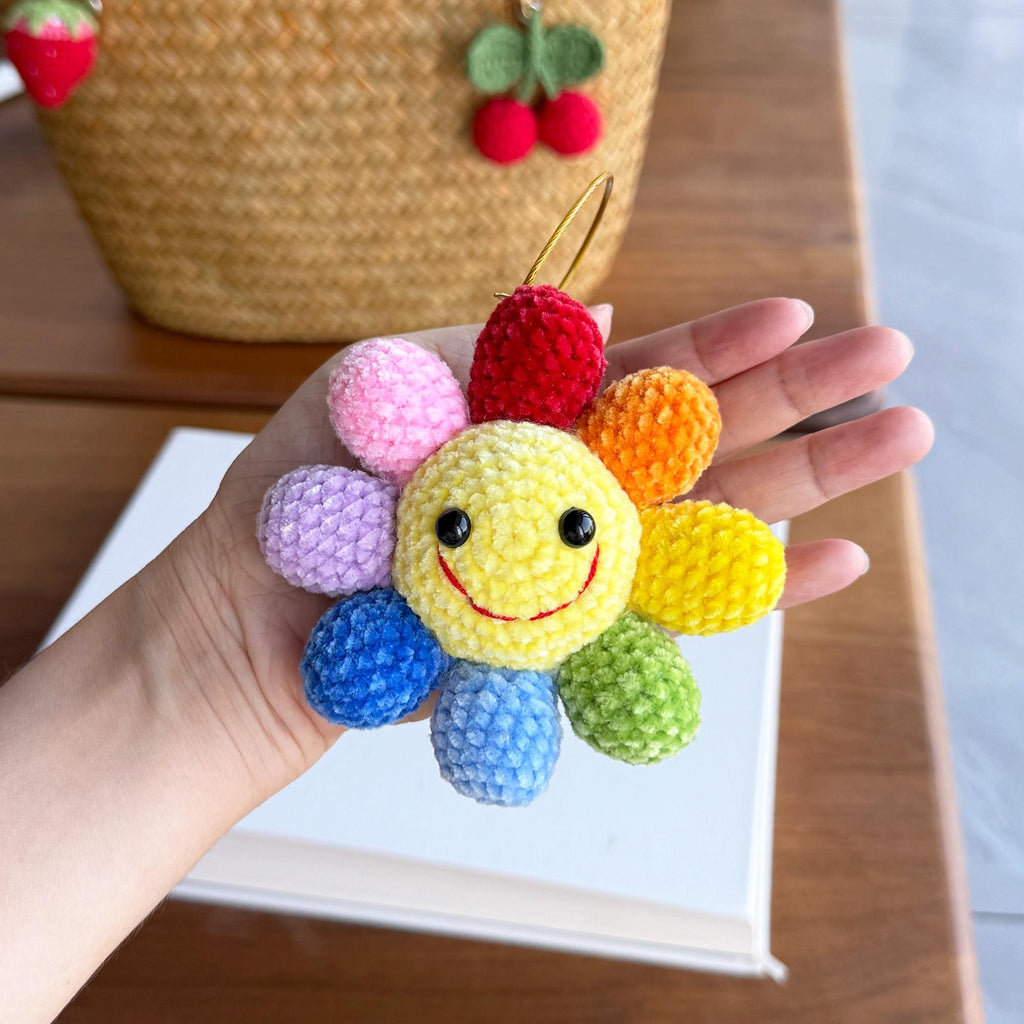 Sunflower Keychain Bag Charm Crochet Kit