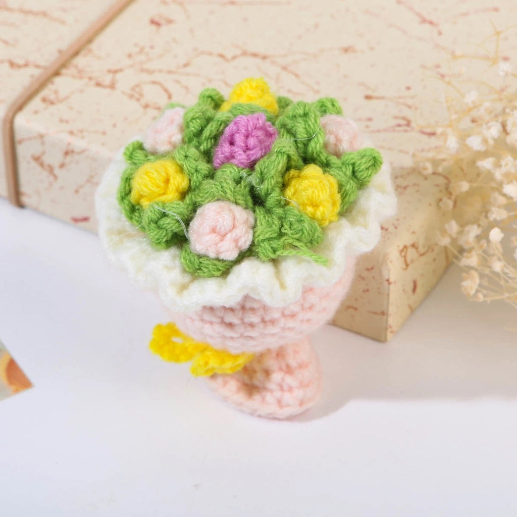 Handmade Crochet Mini Rose Bouquet, Handcrafted Flowers, Gift for Her, Mom, Anniversary, Valentine, Birthday Present