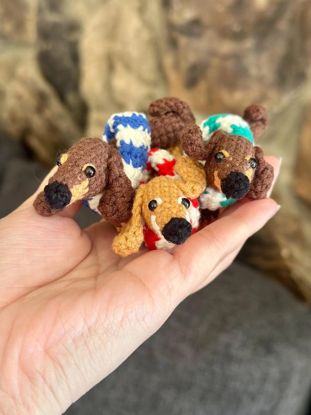 Dog puppy Dachshund Keychains mother's day gift Crochet Kit