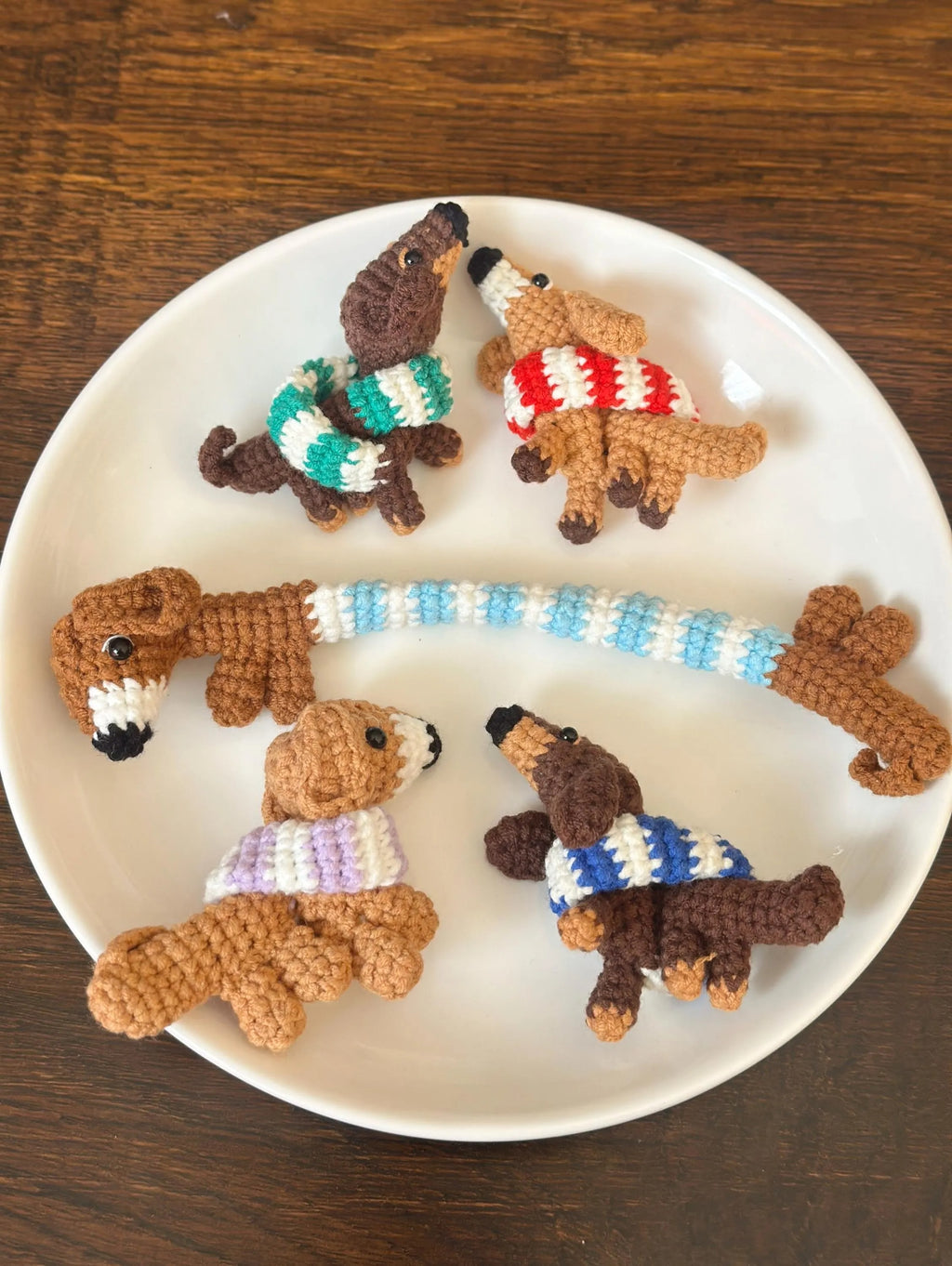 Dog puppy Dachshund Keychains mother's day gift Crochet Kit