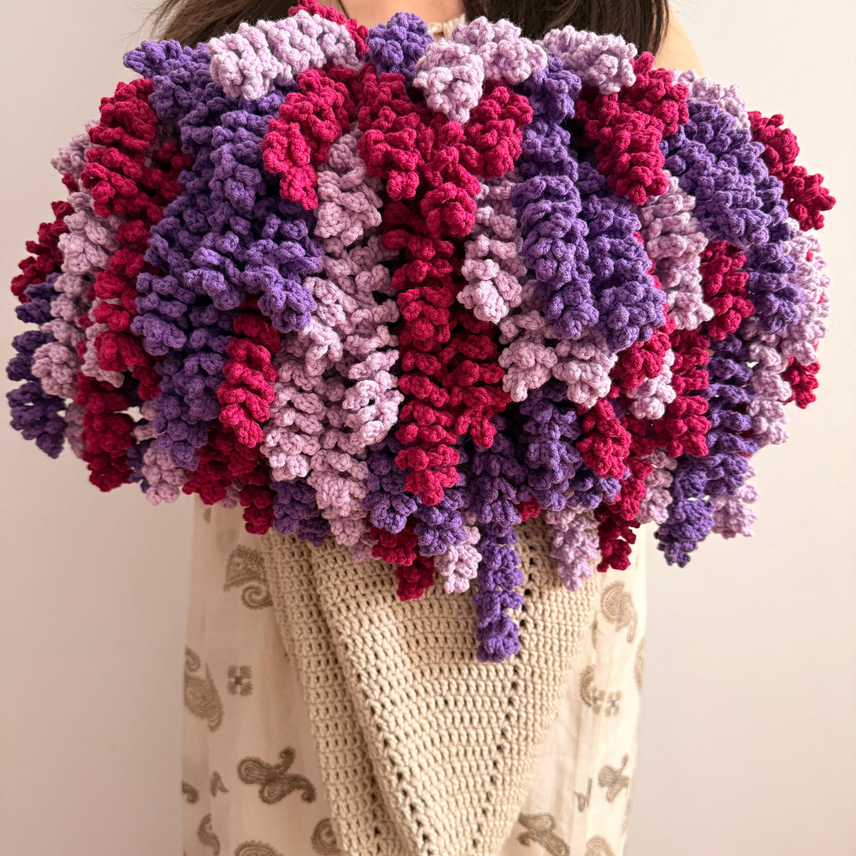 Lavender Flower Blanket Crochet Kit