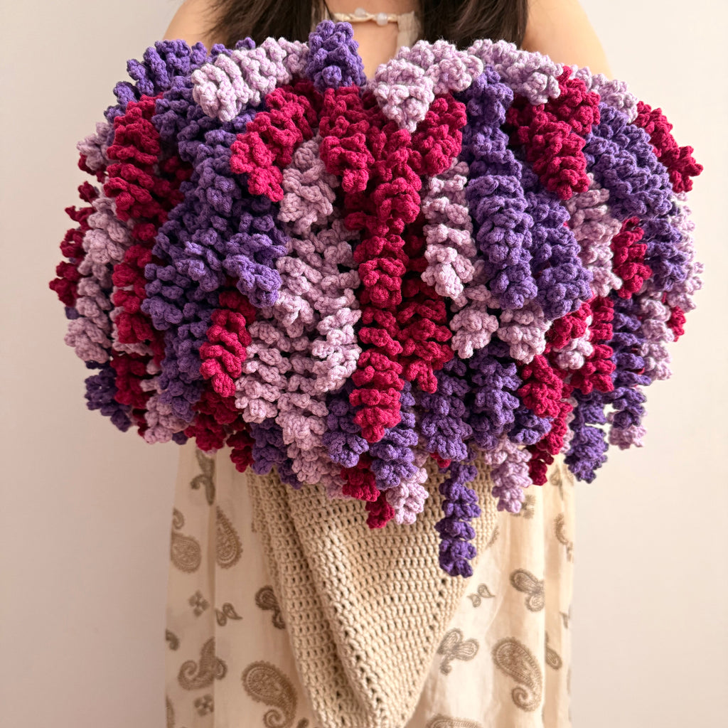 Lavender Flower Blanket Crochet Kit