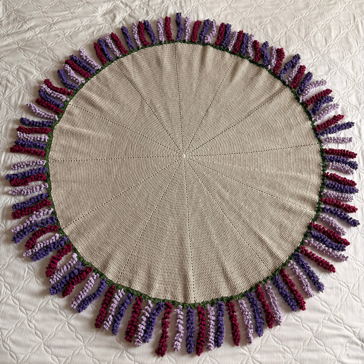 Lavender Flower Blanket Crochet Kit