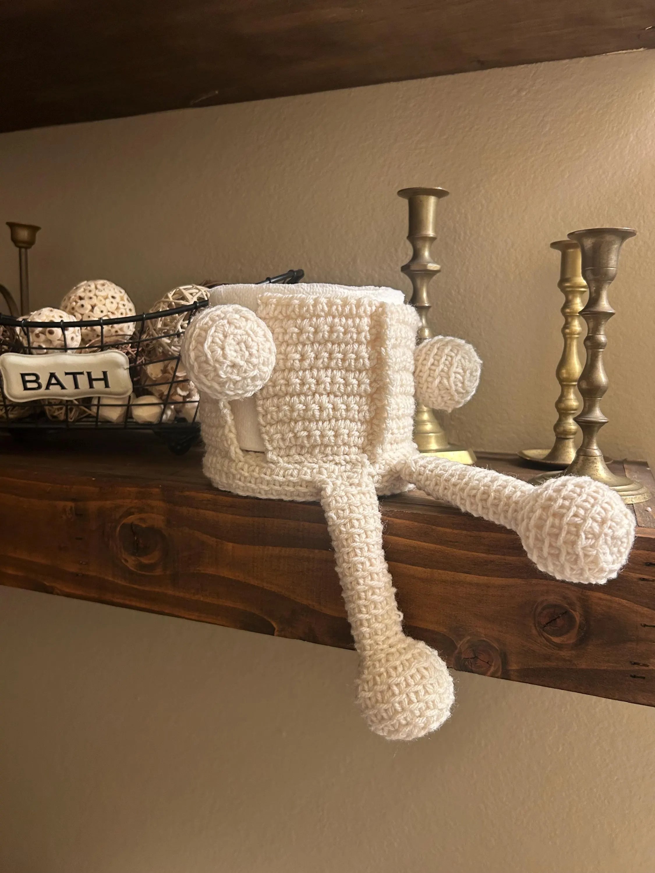 Handmade Crochet Tissue Roll Holder