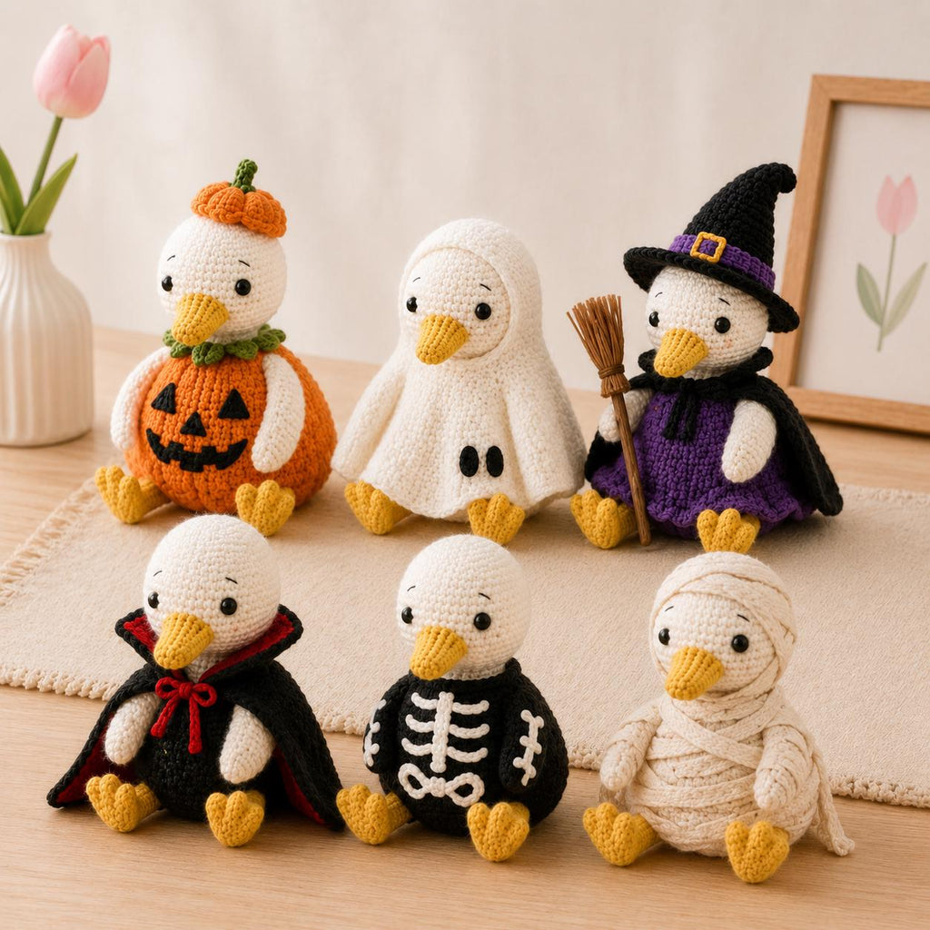 Halloween Mini Amigurumi Duck Doll Crochet Kit
