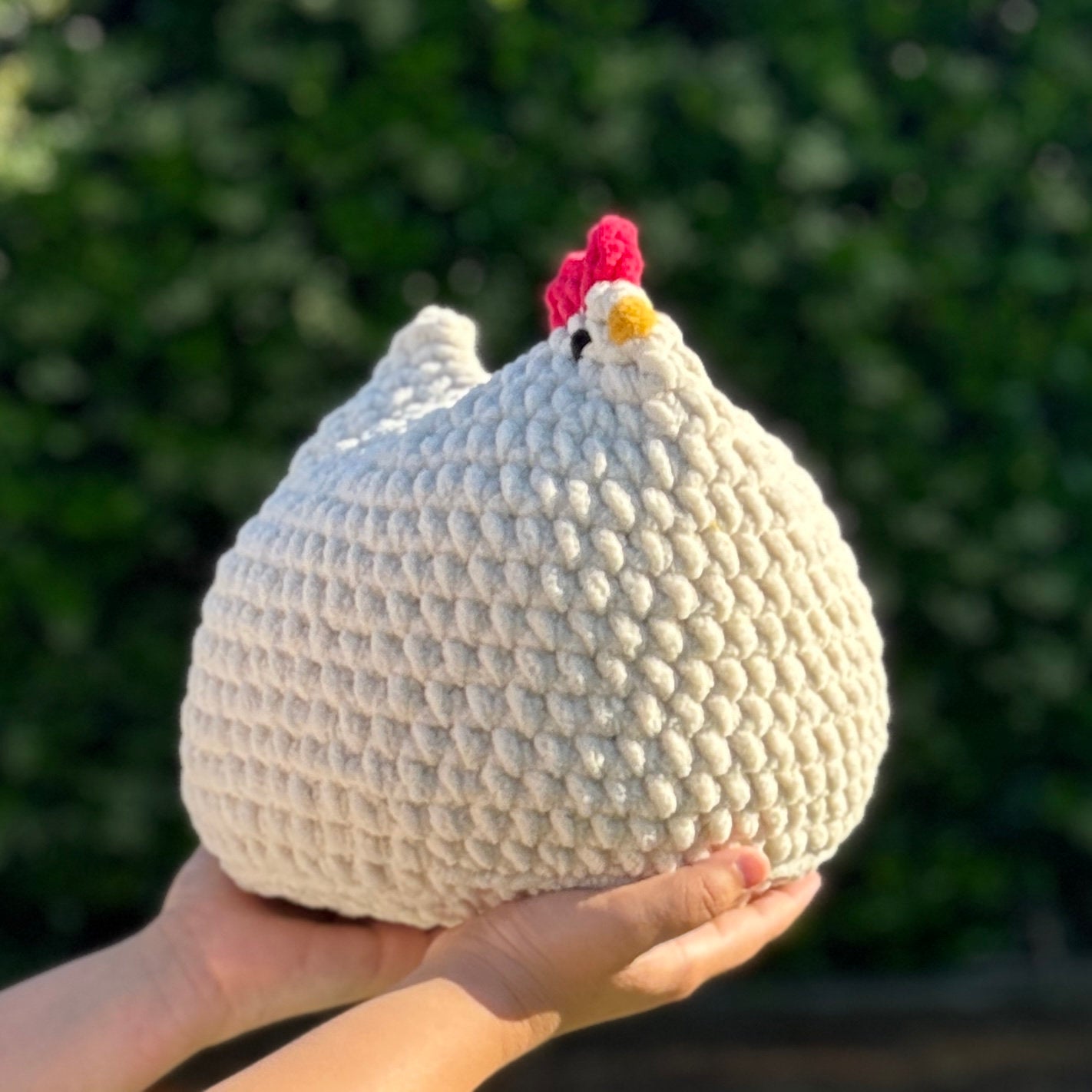 Handmade Crochet Chicken Hen Stuffed Animal Plush Plushie Amigurumi