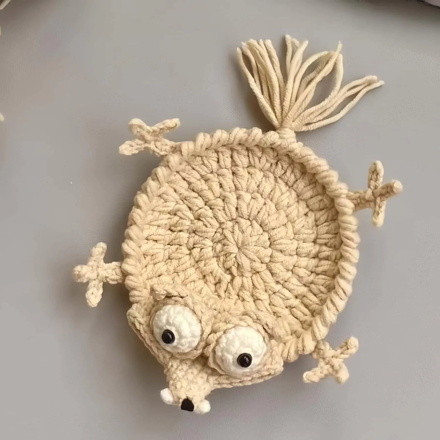 Crochet Squirrel Coaster l Cute Animal Mug Rug l Handmade Woodland Cup Mat