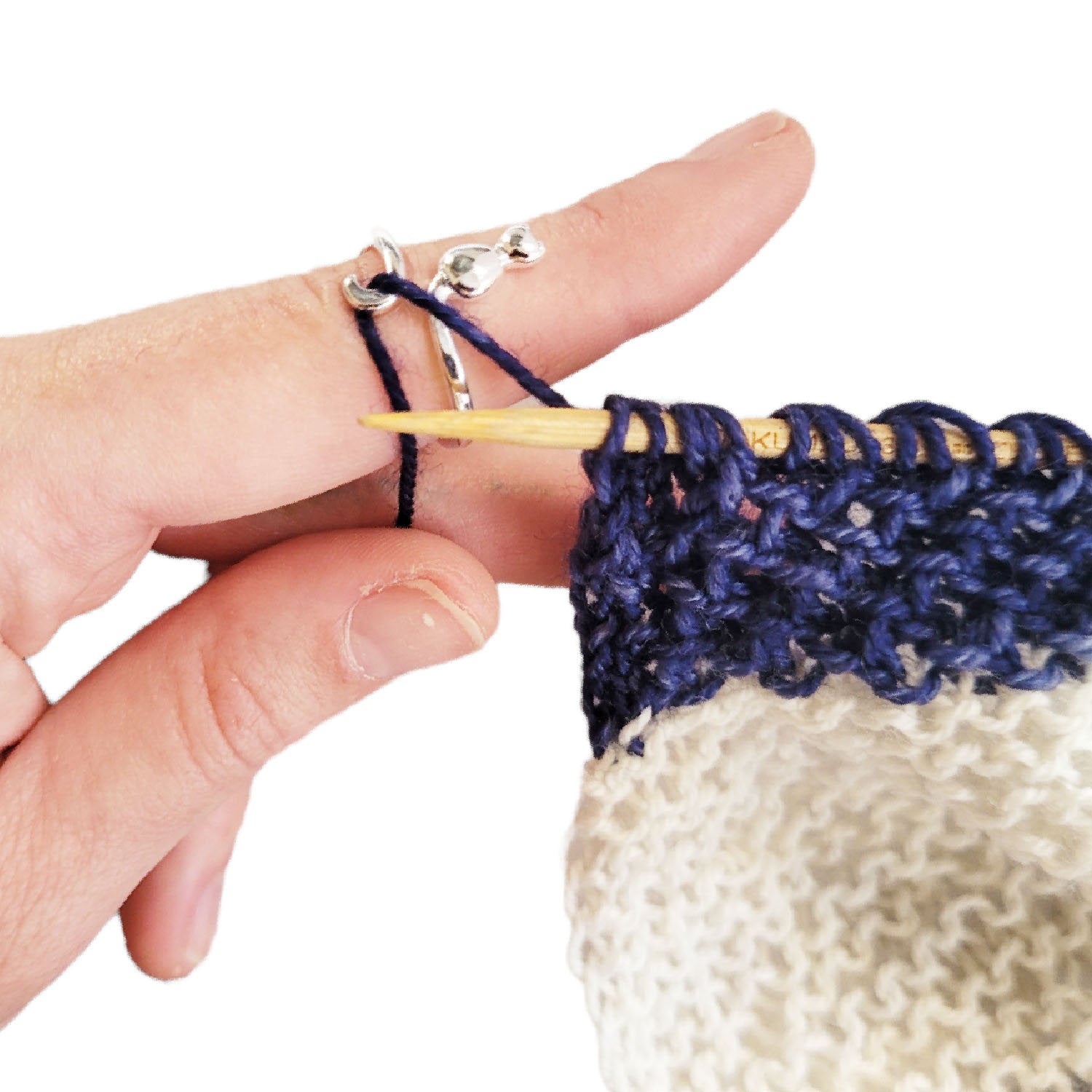 Adjustable Crochet With Thread Ring, Cute Kitten Ring Knitting Tool, Personality Knitting Jewelry Accessories