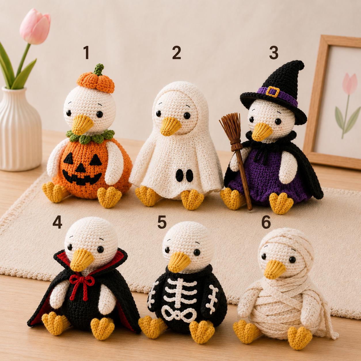 Halloween Mini Amigurumi Duck Doll Crochet Kit