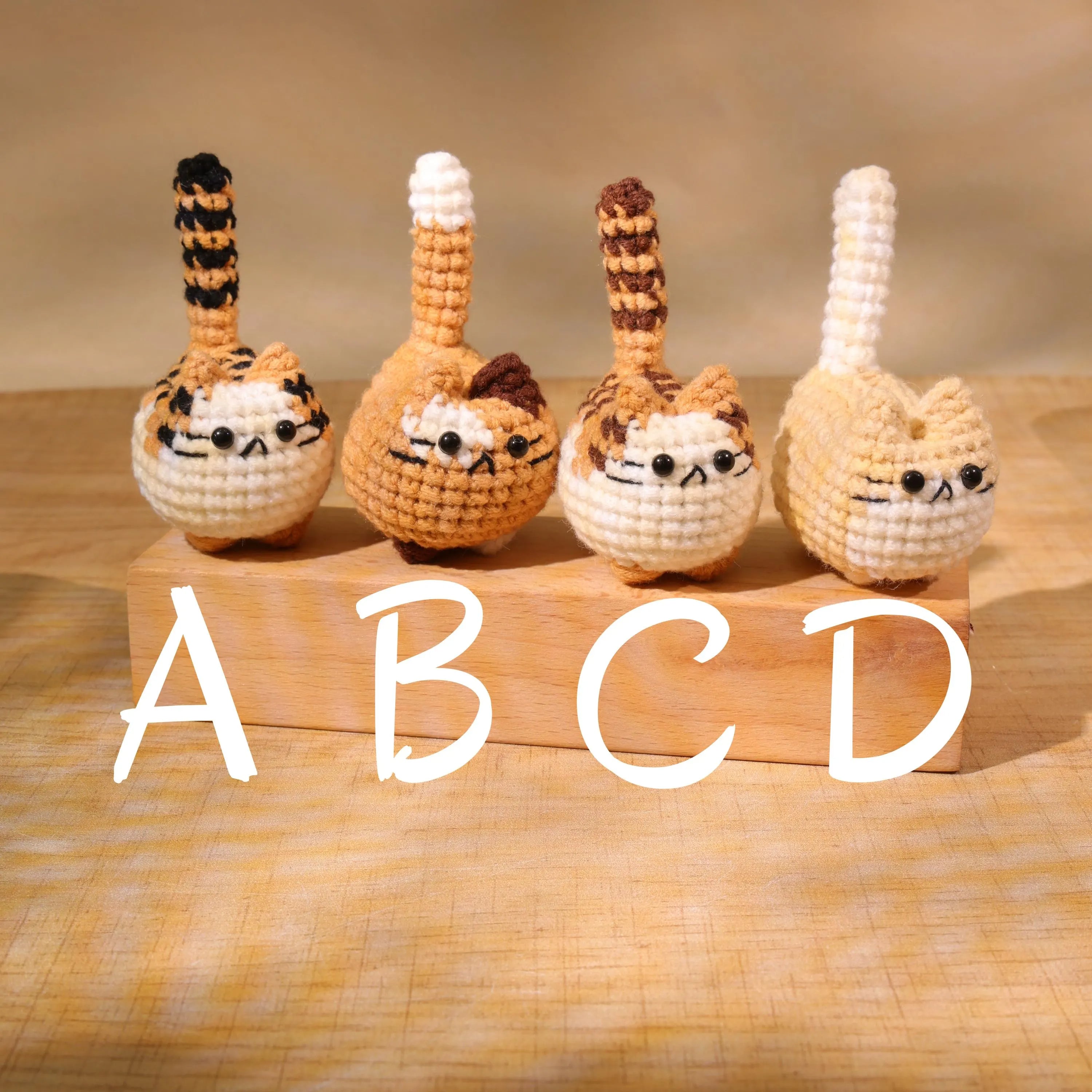 Crochet mini cat keychain,Crochet Cat Stuffed Animal, Cute Gift for Cat Lovers,soft chubby kitty, Car Keyring, Bag Decoration