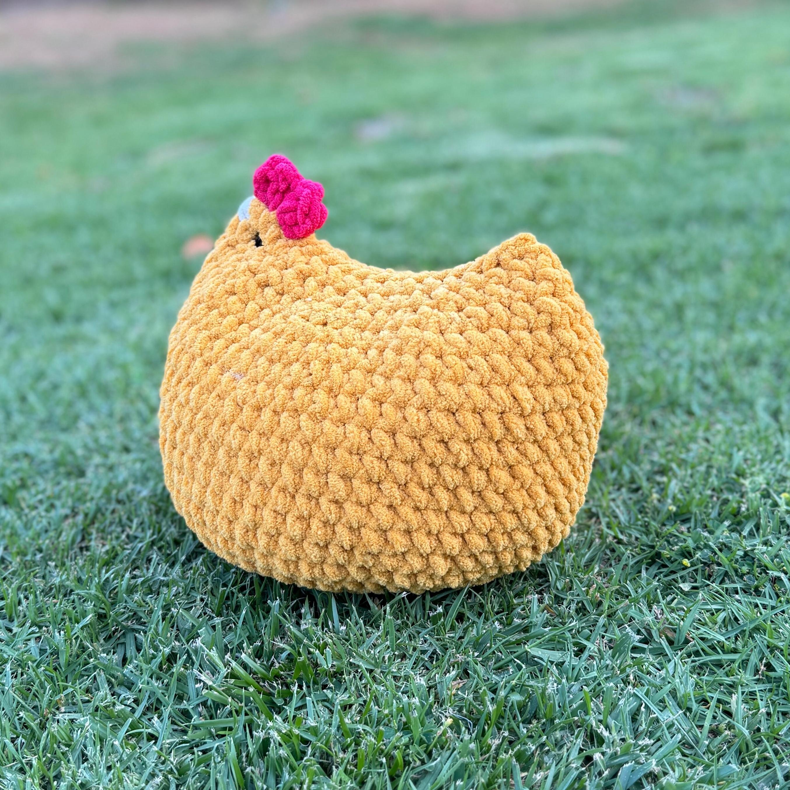 Handmade Crochet Chicken Hen Stuffed Animal Plush Plushie Amigurumi