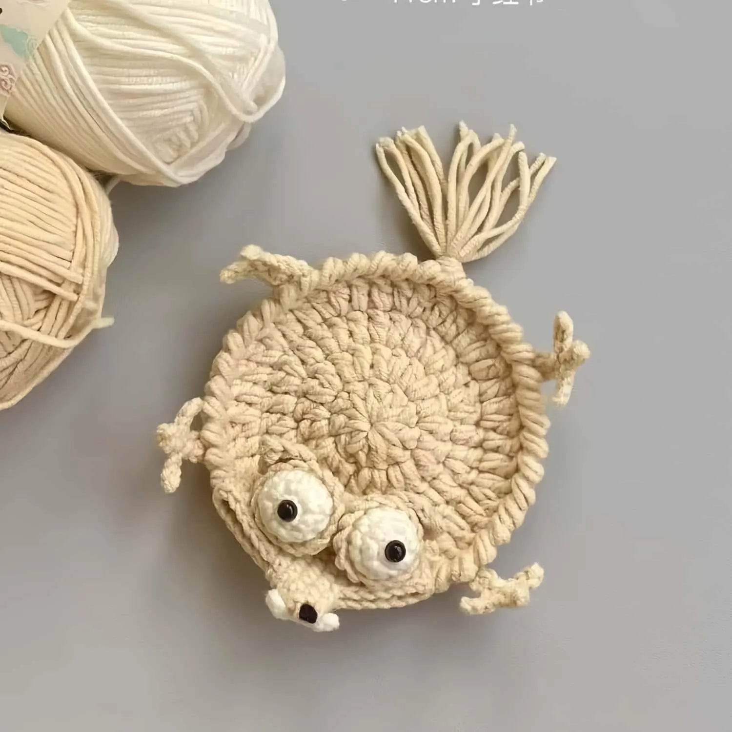 Crochet Squirrel Coaster l Cute Animal Mug Rug l Handmade Woodland Cup Mat