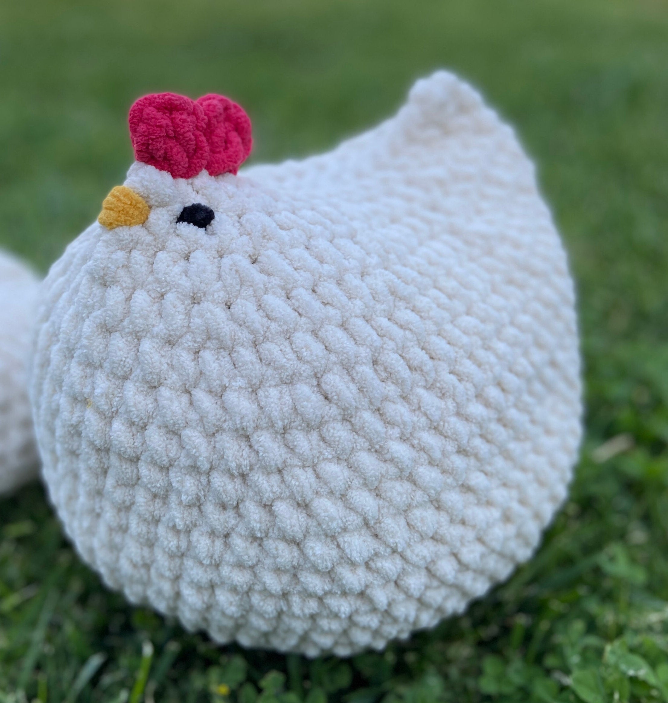 Handmade Crochet Chicken Hen Stuffed Animal Plush Plushie Amigurumi