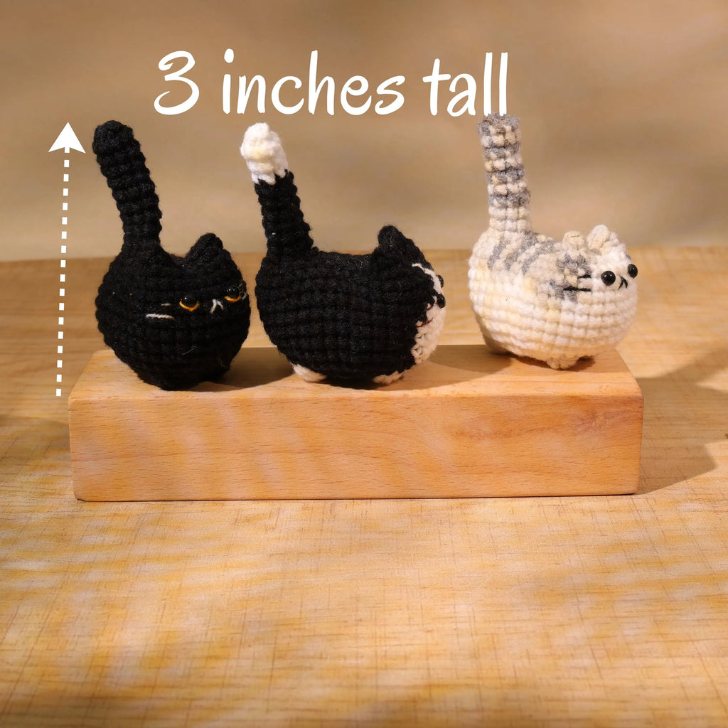 Mini cat keychain Crochet Kit