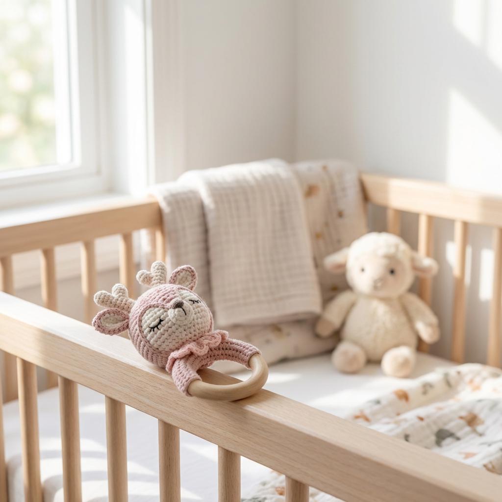 Personalized Baby Rattle | Handmade Newborn Toy |  Teether Rattle