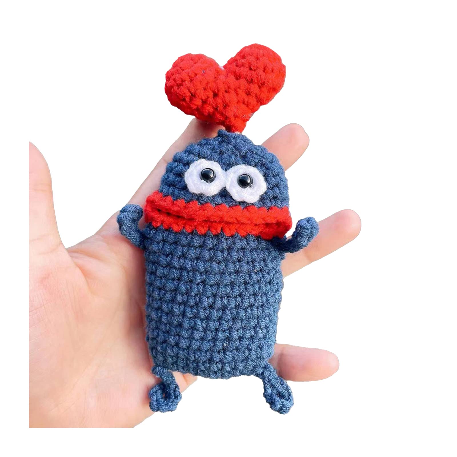 Handmade Crochet Key Case/Holder, Novelty Crochet Sausage Mouth Car Key Case, Cute Hand Knit Yarn Crochet Key Cover