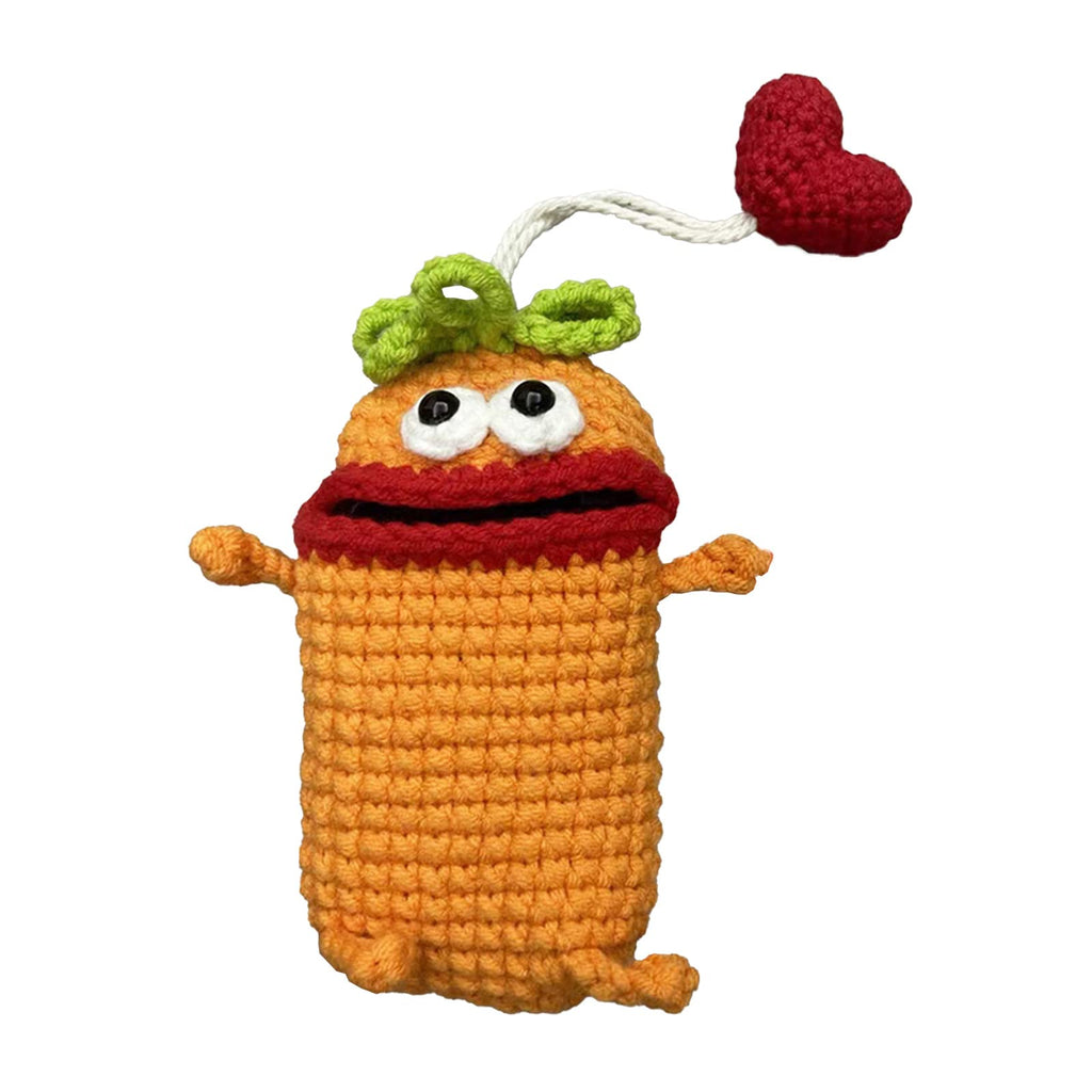 Handmade Crochet Key Case/Holder, Novelty Crochet Sausage Mouth Car Key Case, Cute Hand Knit Yarn Crochet Key Cover