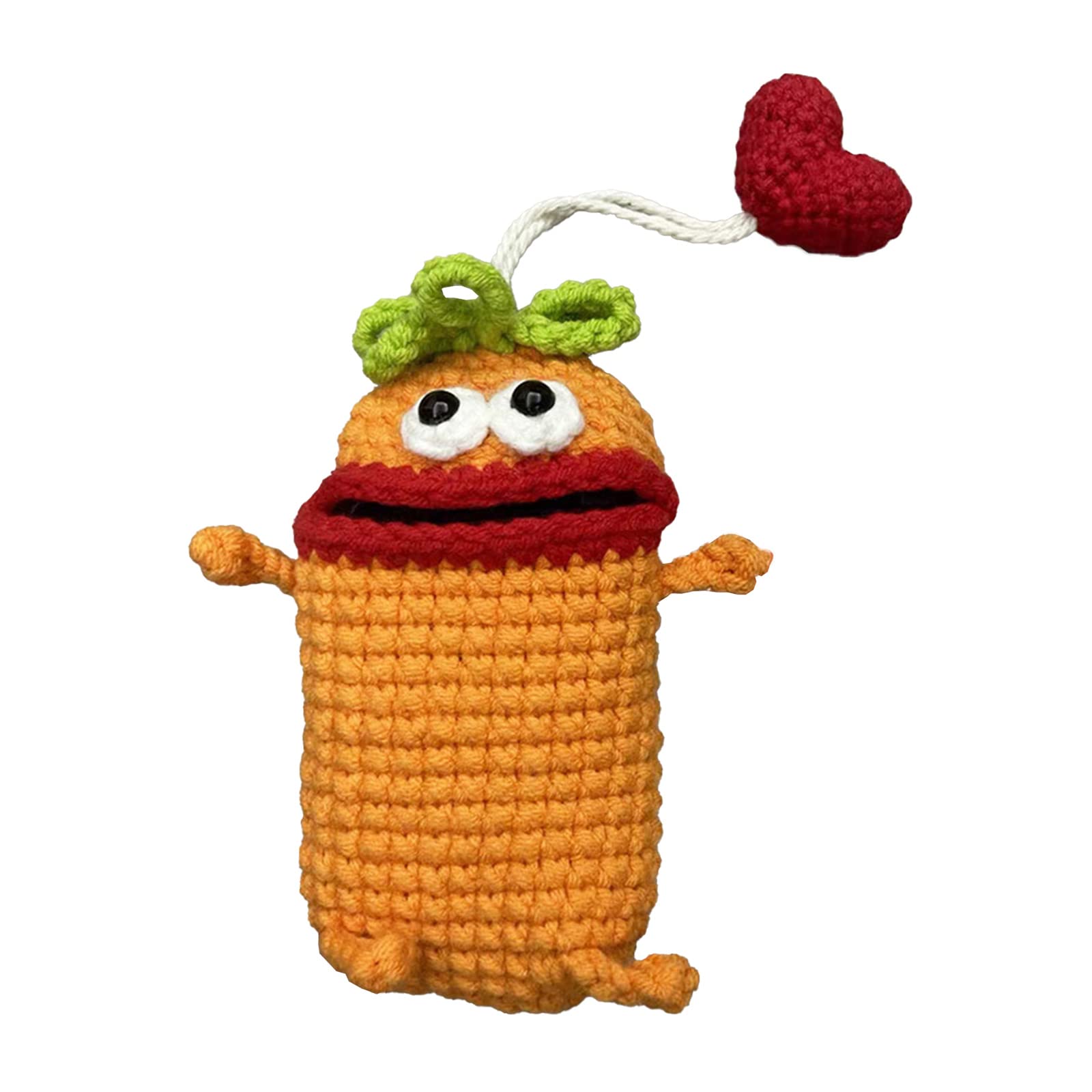 Handmade Crochet Key Case/Holder, Novelty Crochet Sausage Mouth Car Key Case, Cute Hand Knit Yarn Crochet Key Cover