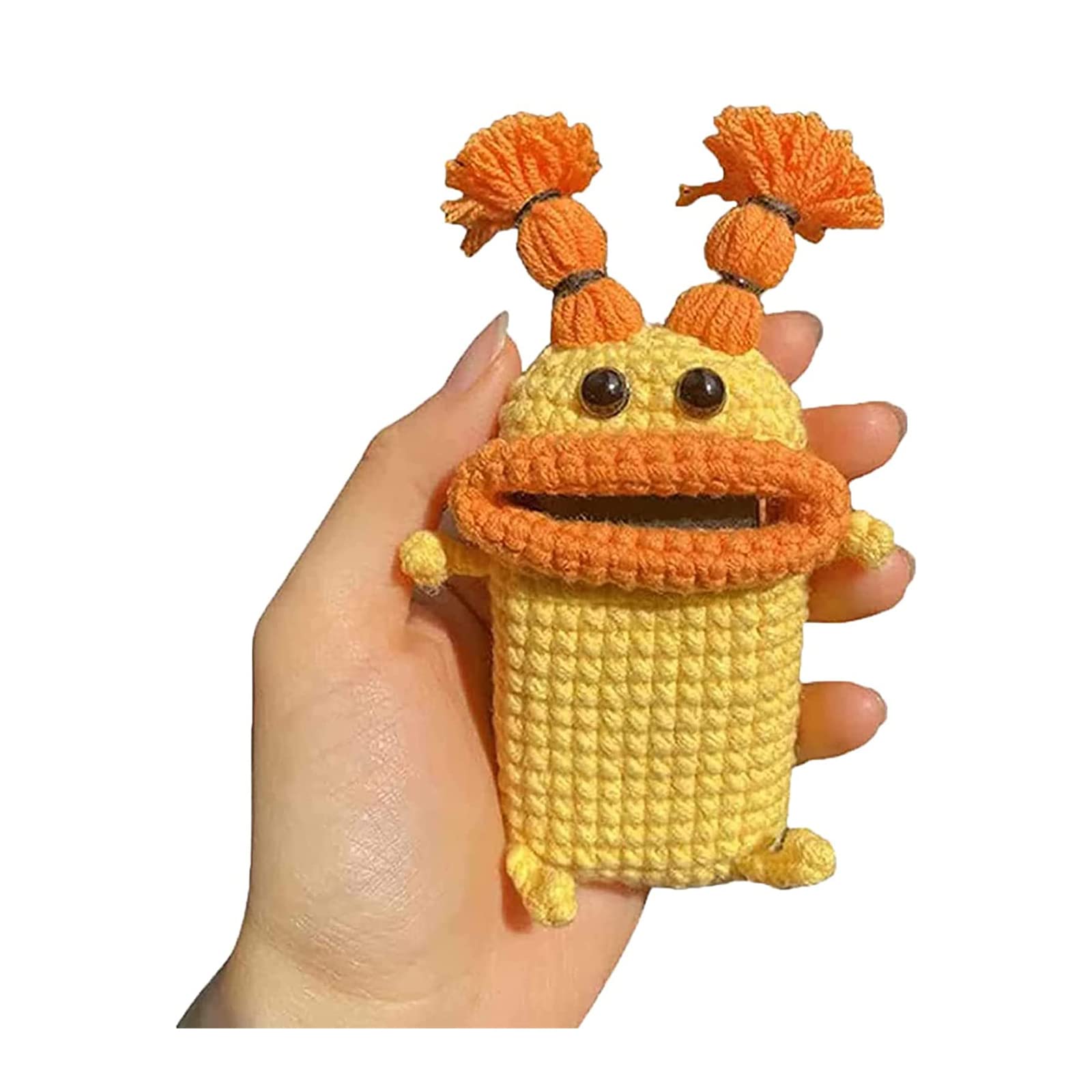 Handmade Crochet Key Case/Holder, Novelty Crochet Sausage Mouth Car Key Case, Cute Hand Knit Yarn Crochet Key Cover