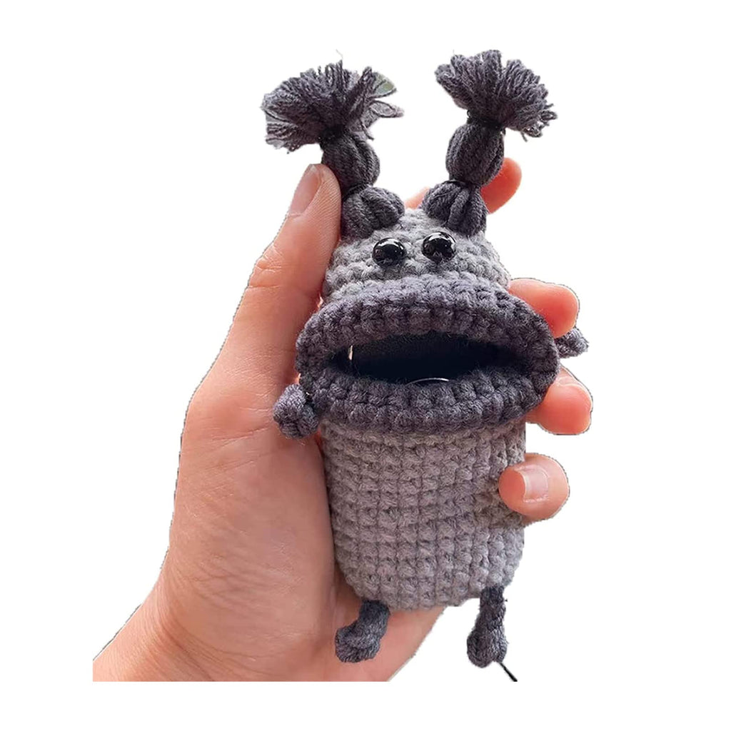 Handmade Crochet Key Case/Holder, Novelty Crochet Sausage Mouth Car Key Case, Cute Hand Knit Yarn Crochet Key Cover