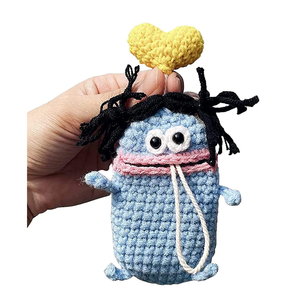 Handmade Crochet Key Case/Holder, Novelty Crochet Sausage Mouth Car Key Case, Cute Hand Knit Yarn Crochet Key Cover