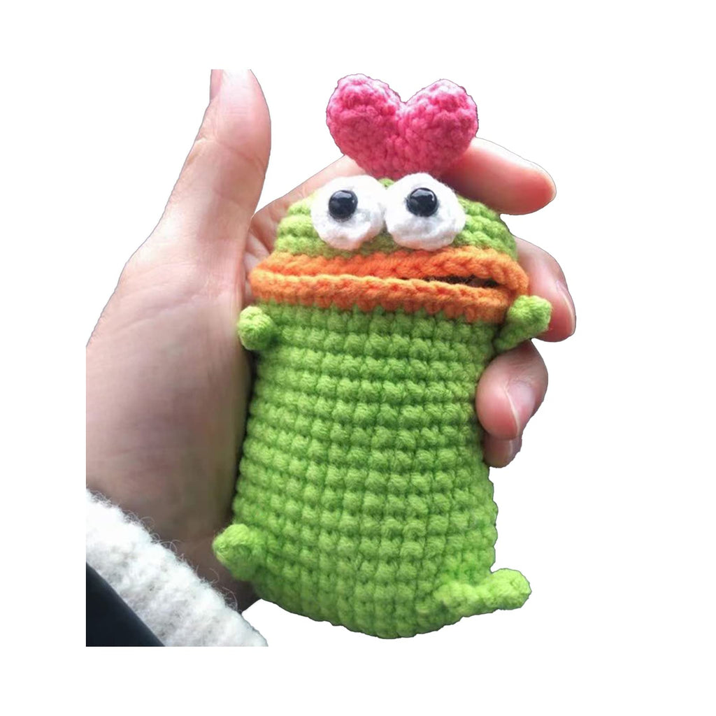 Handmade Crochet Key Case/Holder, Novelty Crochet Sausage Mouth Car Key Case, Cute Hand Knit Yarn Crochet Key Cover