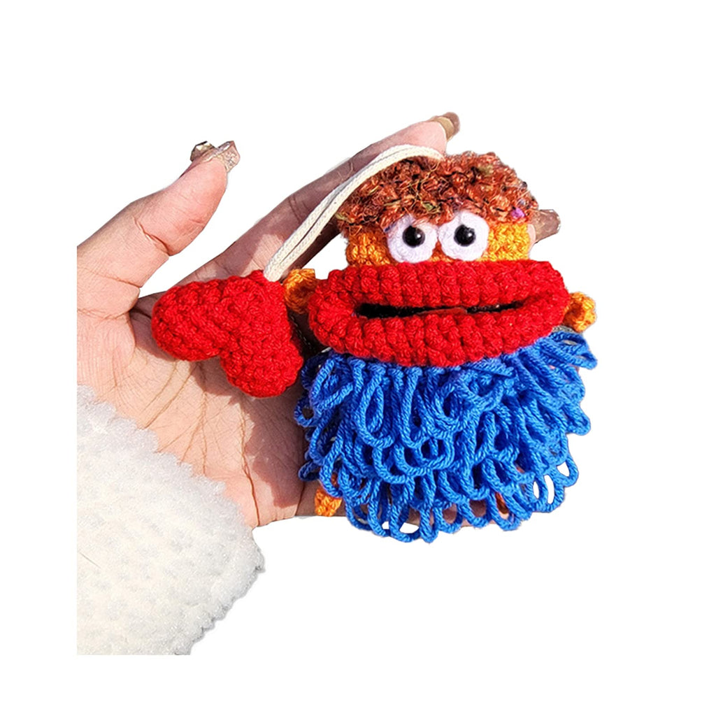 Handmade Crochet Key Case/Holder, Novelty Crochet Sausage Mouth Car Key Case, Cute Hand Knit Yarn Crochet Key Cover