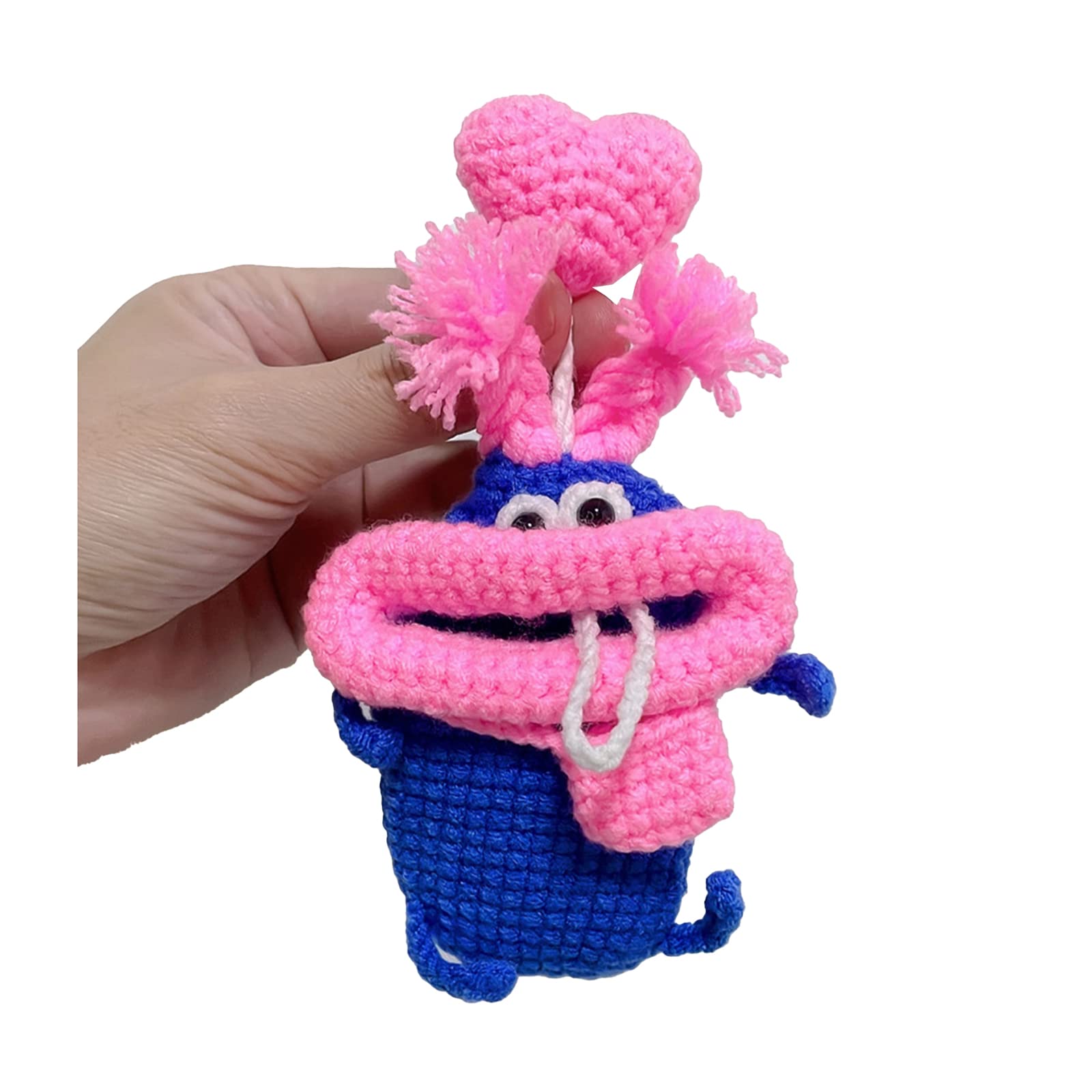 Handmade Crochet Key Case/Holder, Novelty Crochet Sausage Mouth Car Key Case, Cute Hand Knit Yarn Crochet Key Cover