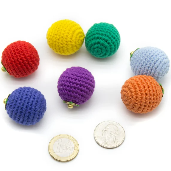 Crochet Rainbow Peas: Montessori Sensory Toy for Toddlers