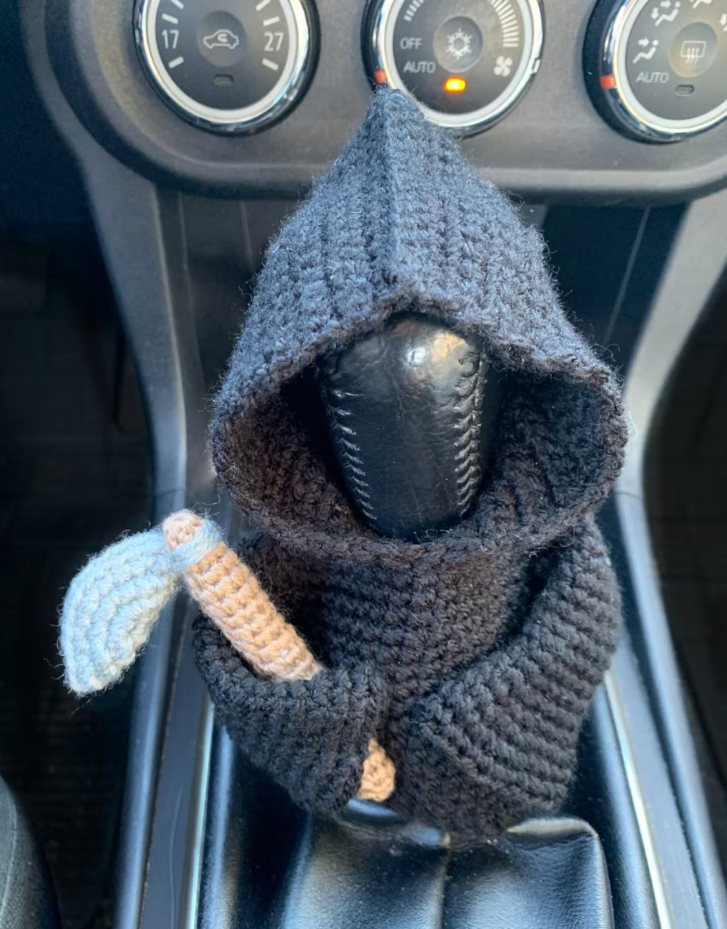 Handmade Crochet Reaper Gear shift Hoodie
