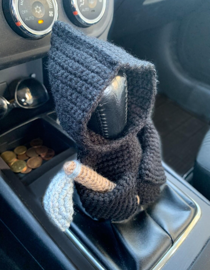 Handmade Crochet Reaper Gear shift Hoodie