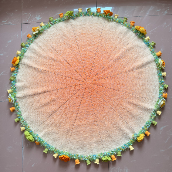 Handmade Crochet Flower Garden Blanket – Unique Floral Throw & Cozy Gift for Mom, Mother's Day, Fall & Christmas