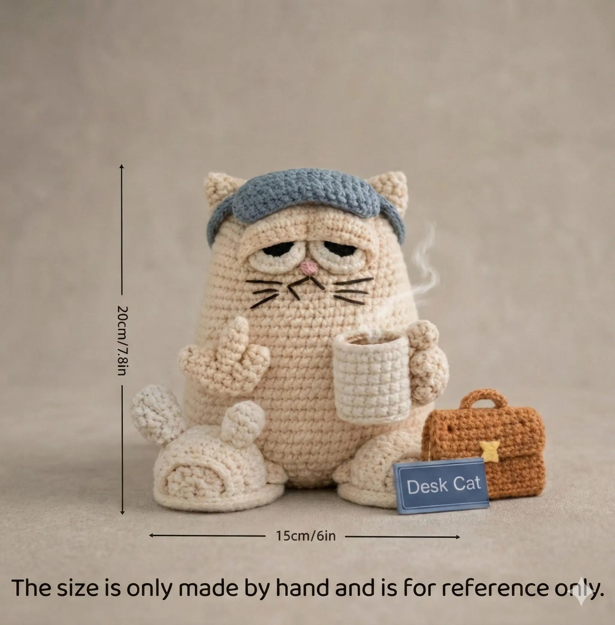 Desk Cat Doll Crochet Kit