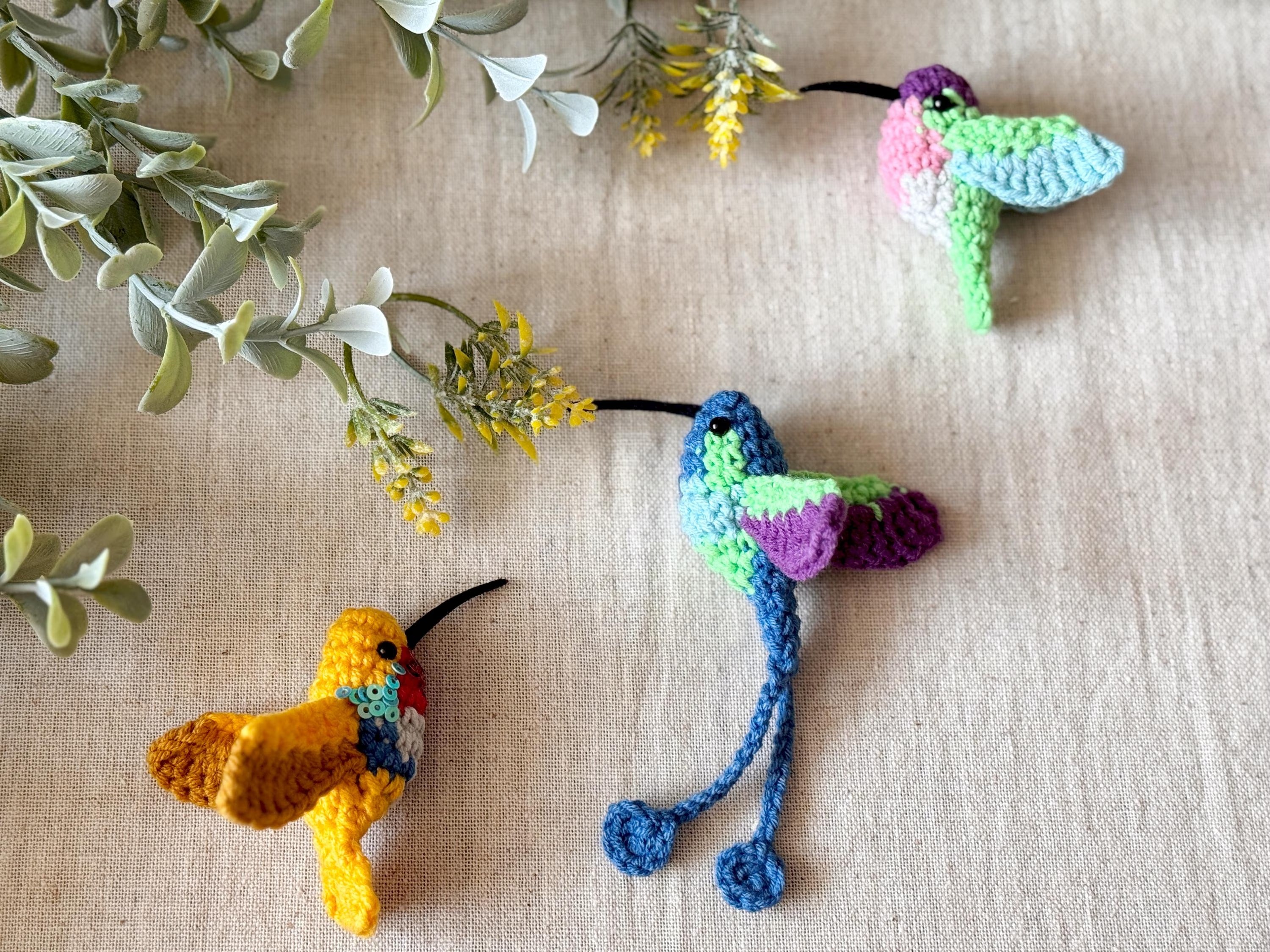 Hummingbirds Realistic Amigurumi Birds Crochet Kit