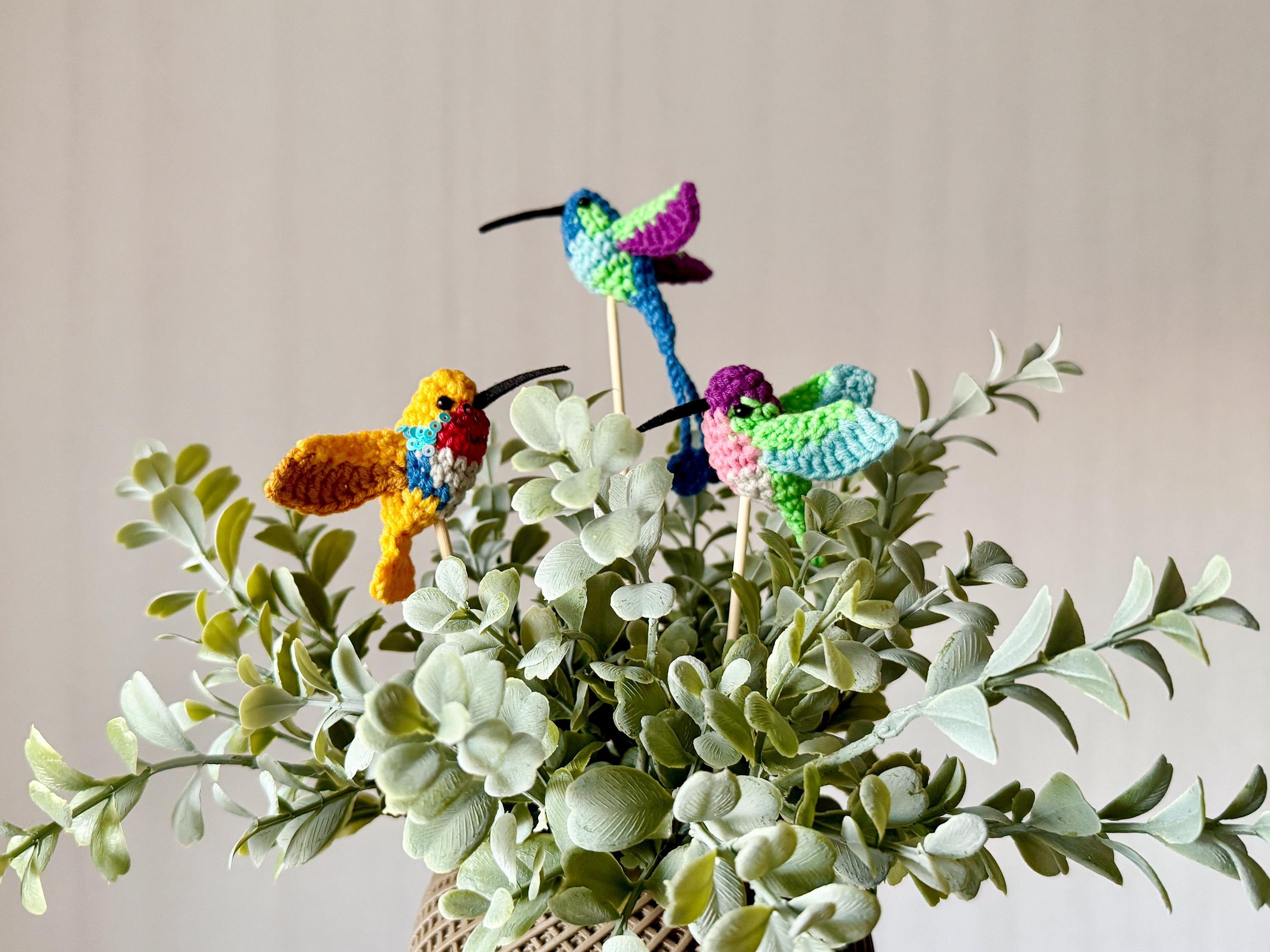 Hummingbirds Realistic Amigurumi Birds Crochet Kit