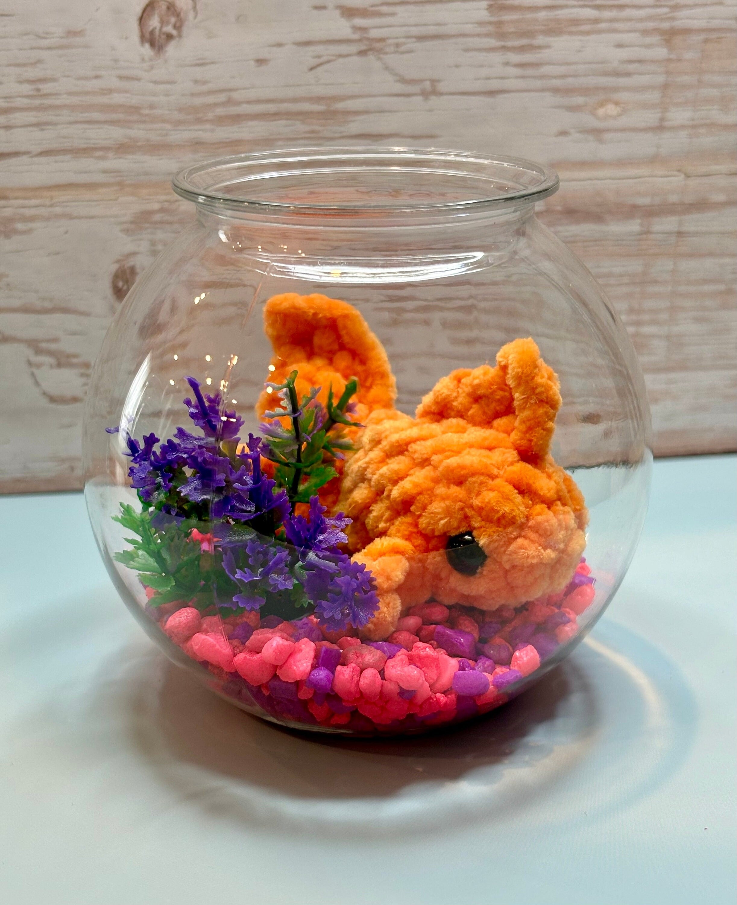 Mini stress free pet Goldfish Crochet Kit